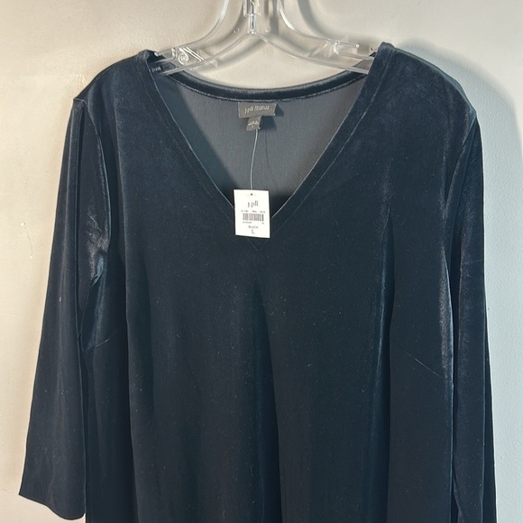 NWT J. Jill Wearever Velvet Flounced Hem Dress Size Large - Picture 4 of 14